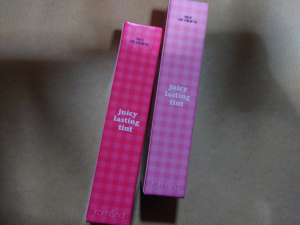 ジューシーラスティングティント/rom&nd/リップティントを使ったクチコミ（1枚目）