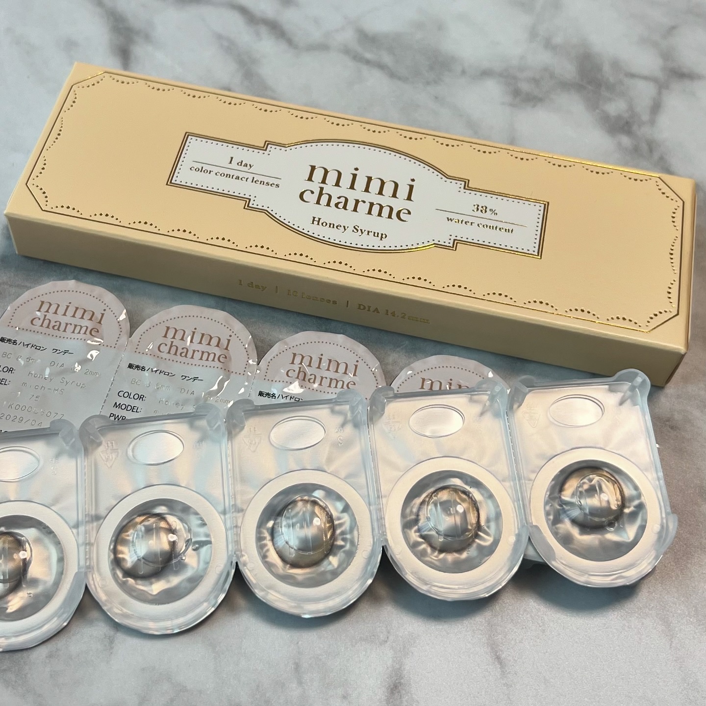 mimi charme 1day ハニーシロップ/mimi charme/ワンデー（１DAY）カラコンを使ったクチコミ（3枚目）