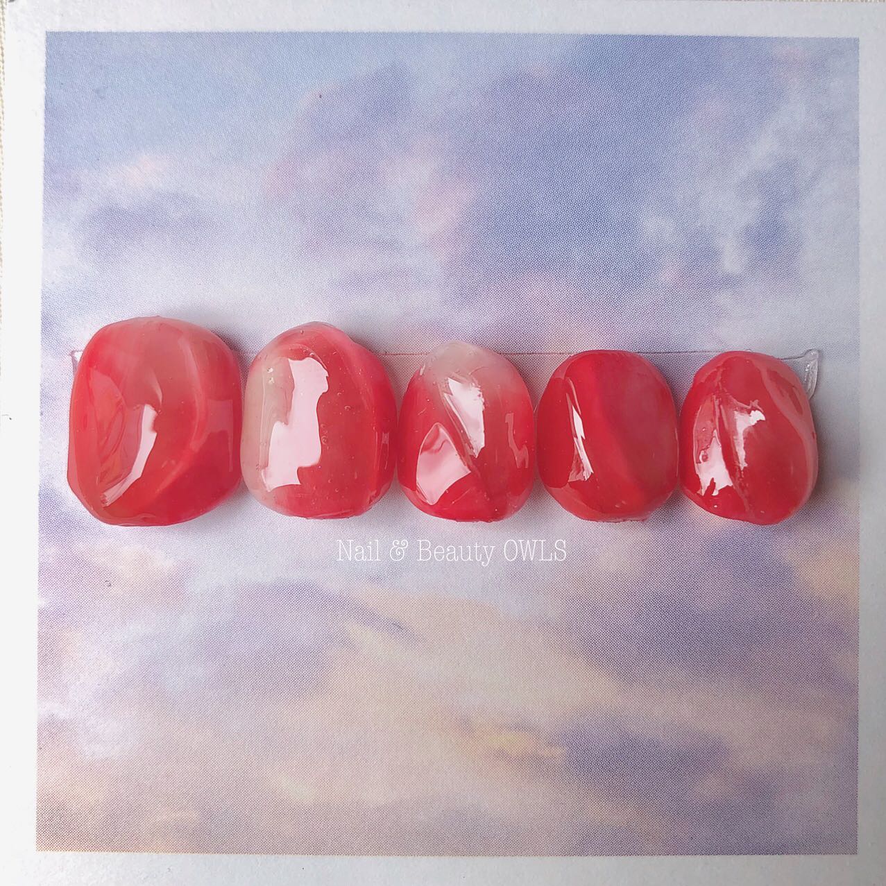 #カラフルネイル,#個性的ネイル,#個性派ネイル,#シンプルネイル,#ざくろネイル,#ザクロの実ネイルのネイルデザイン