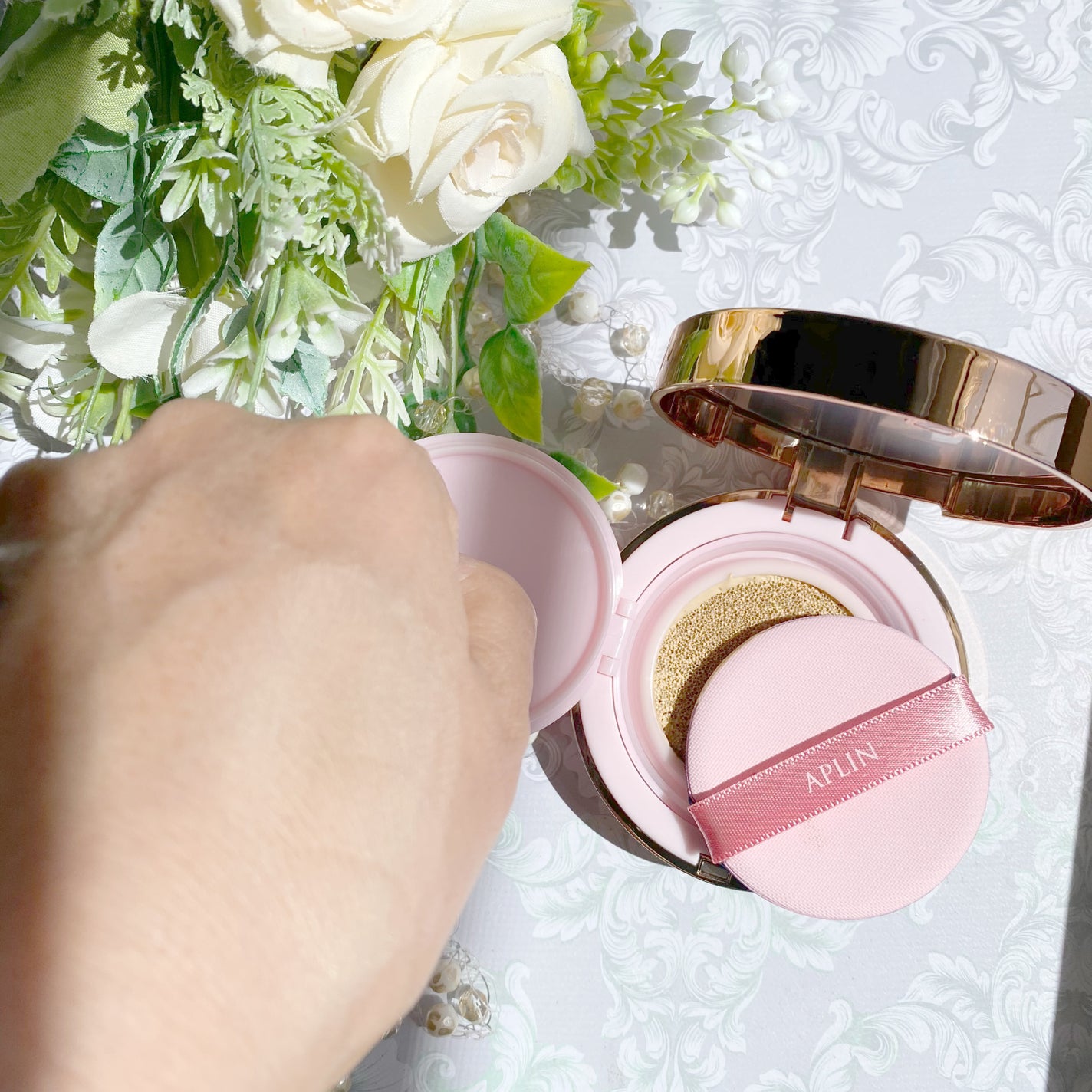 ピンクティーツリーカバークッション/APLIN/クッションファンデーションを使ったクチコミ(6枚目)