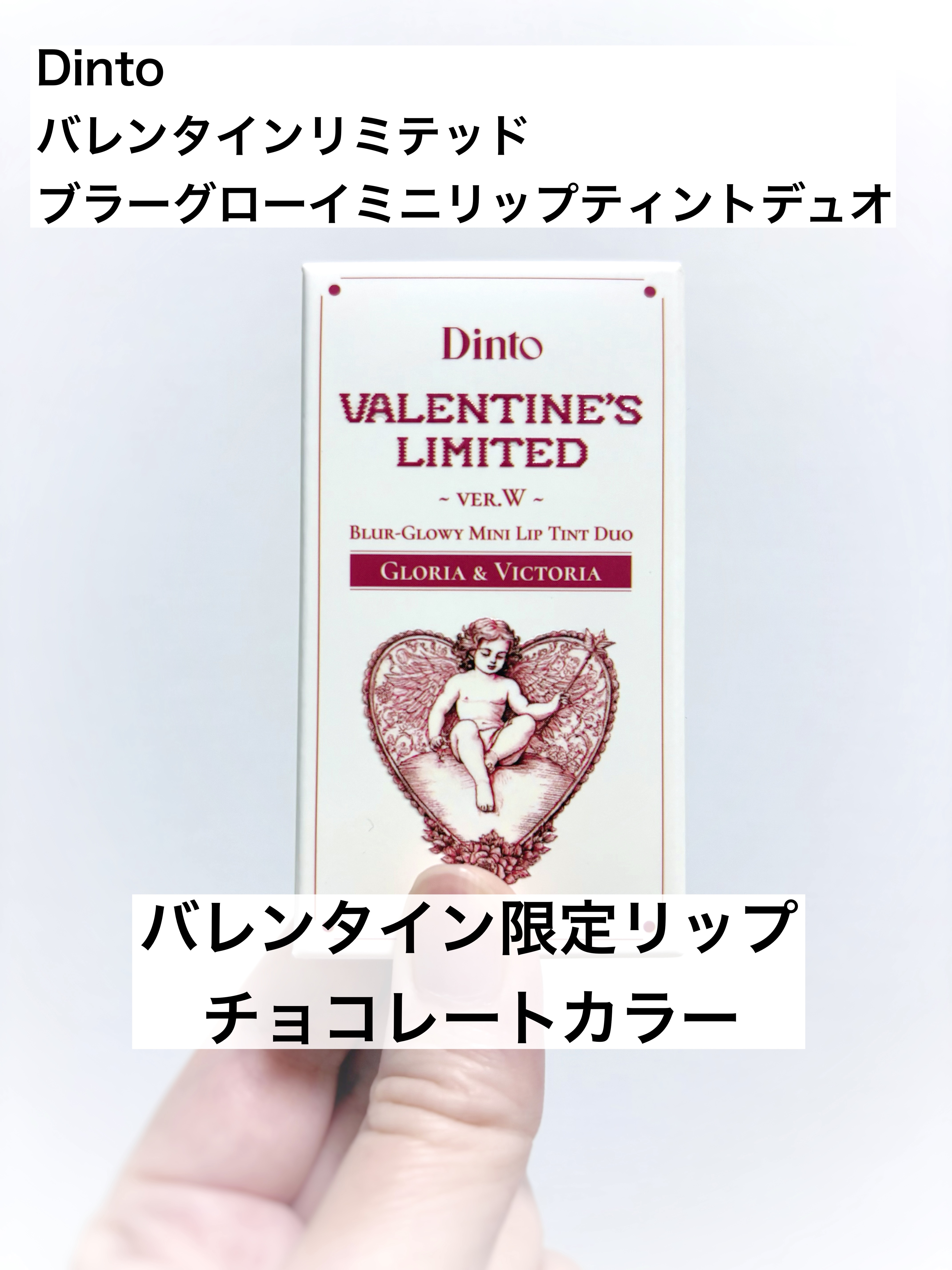 [バレンタインリミテッド]ブラーグローイミニリップティントデュオ/Dinto/リップティントを使ったクチコミ（1枚目）