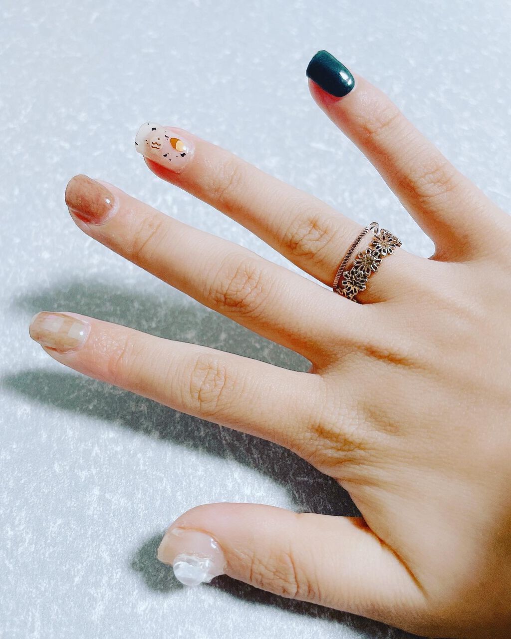 セミキュアジェルネイル(ハンド)/ohora/ネイルシールを使ったクチコミ(2枚目)