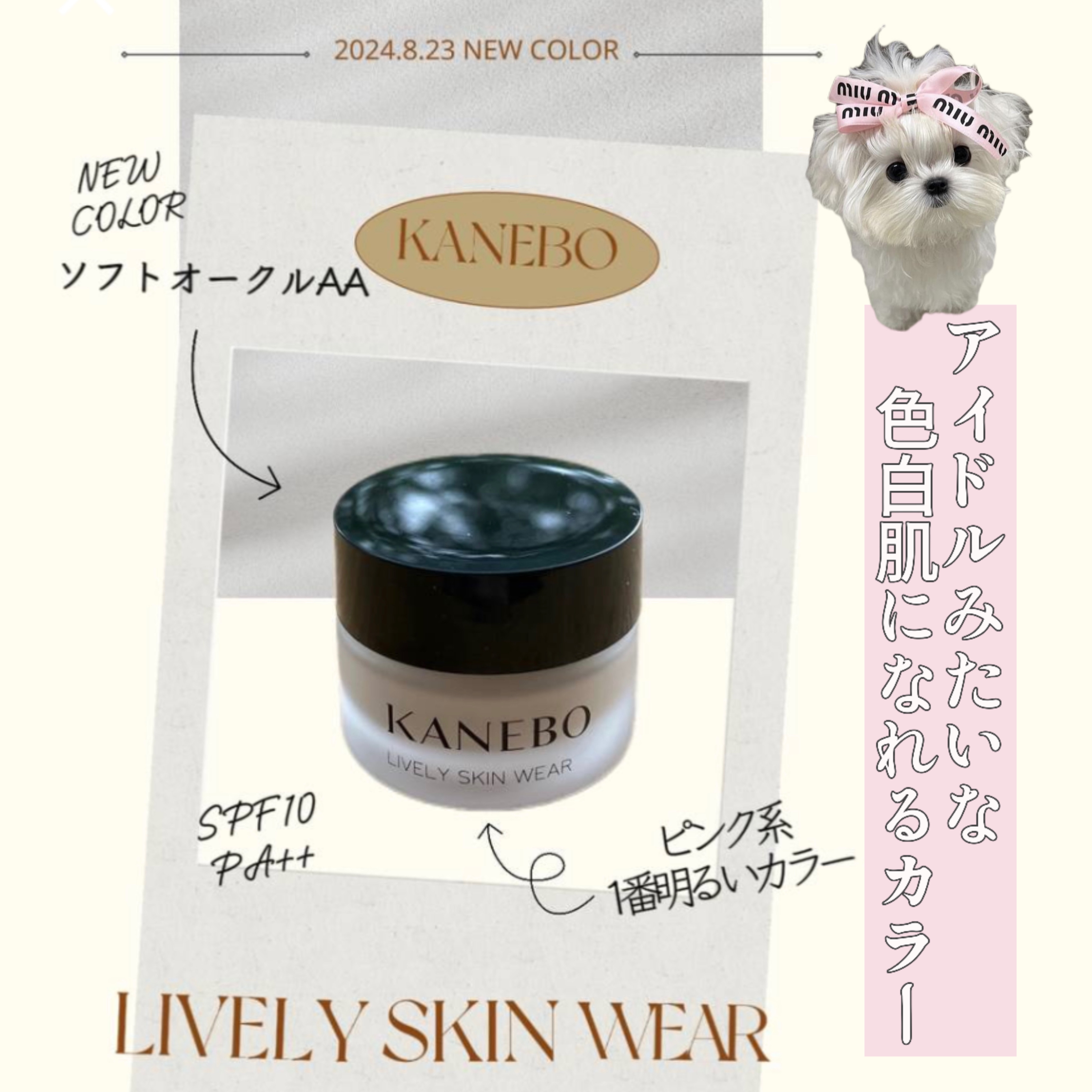 ライブリースキン　ウェア ソフトオークルAA/KANEBO/クリーム・エマルジョンファンデーションを使ったクチコミ（1枚目）