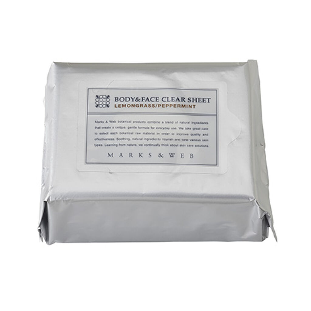 MARKS&WEB 数量限定 ボディ＆フェイスクリアシート レモングラス/ペパーミント