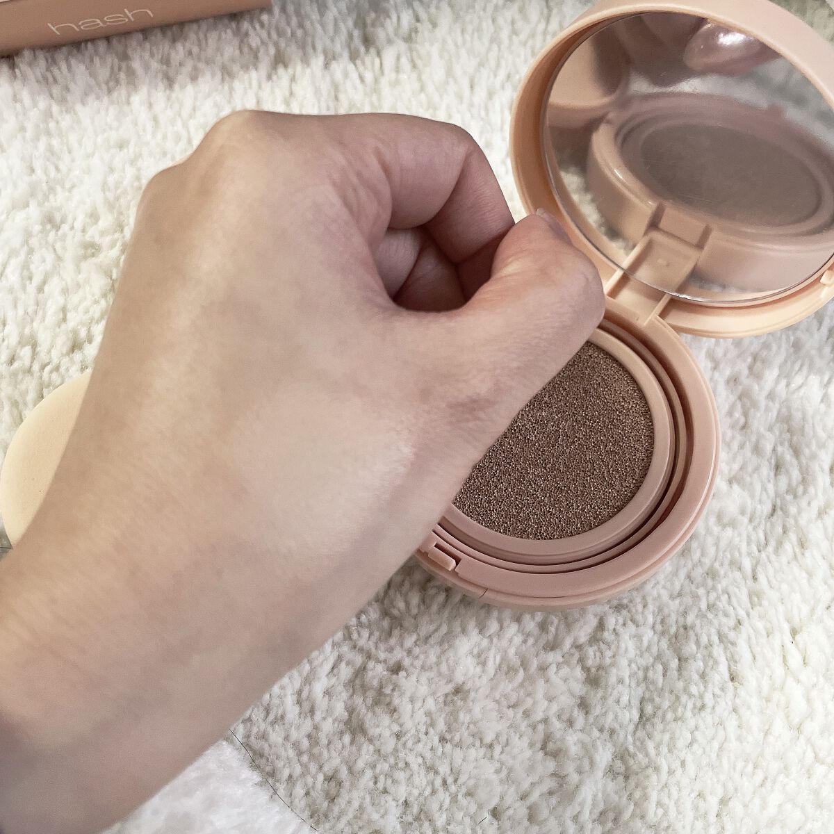 クラウド スキン グロー クッション XX01 ホンデ ピンクベージュ/HASH/クッションファンデーションを使ったクチコミ（1枚目）
