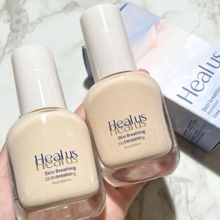 Skin breathing foundation Glow/Healus/リキッドファンデーションを使ったクチコミ(5枚目)
