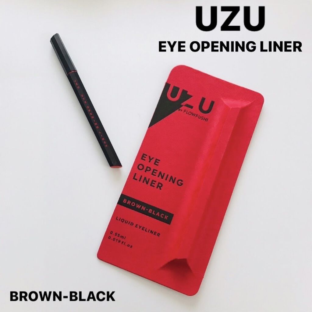 EYE OPENING LINER/UZU BY FLOWFUSHI/リキッドアイライナーを使ったクチコミ（1枚目）