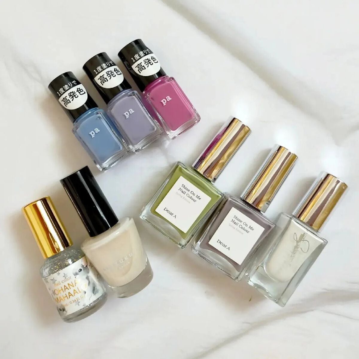 あちゃみん on LIPS 「·6月23日·ドットで紫陽花ネイル…| ᐕ)⁾⁾·爪楊枝の頭で..」(4枚目)