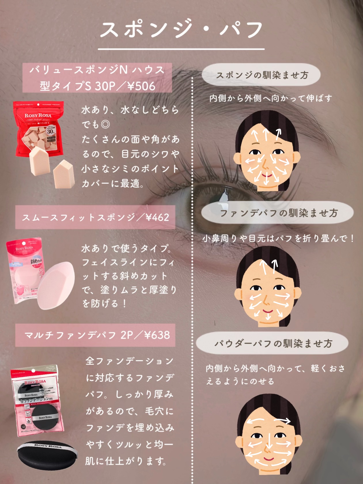 3Dスポンジ〈WET＆DRY〉/ロージーローザ/パフ・スポンジを使ったクチコミ（3枚目）