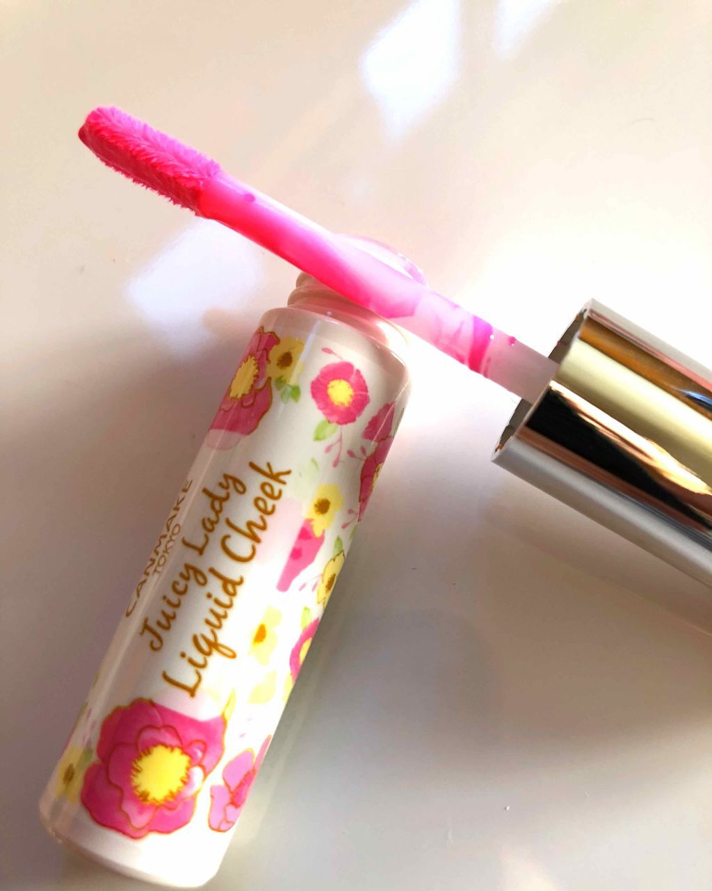 ジューシーレディリキッドチーク/キャンメイク/リキッドチークを使ったクチコミ(1枚目)