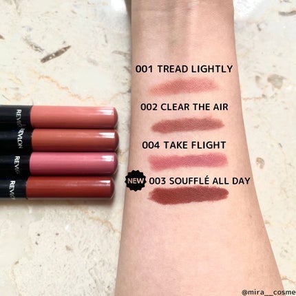 レブロン カラーステイ マット ライト クレヨン 002 クリア ジ エア/REVLON/口紅を使ったクチコミ(3枚目)