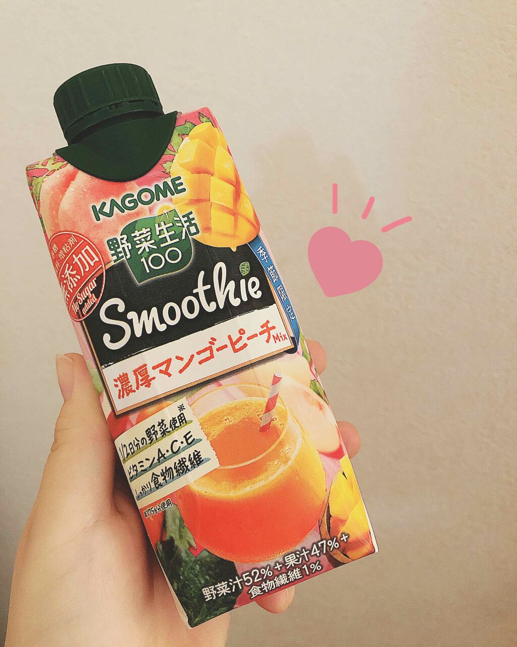 Smoothie 濃厚マンゴーピーチmix/野菜生活１００/スムージーを使ったクチコミ（1枚目）