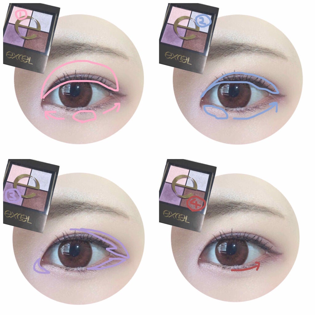 リアルクローズシャドウ/excel/アイシャドウパレットを使ったクチコミ(3枚目)