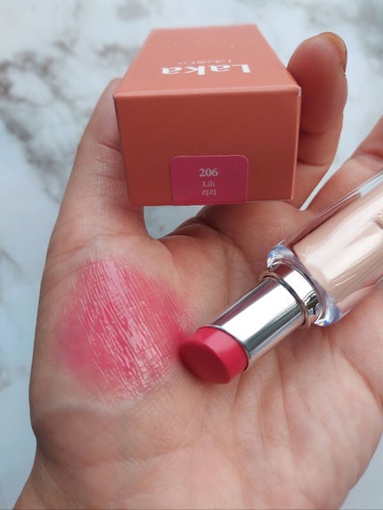 ボンディンググロウリップスティック/Laka/口紅を使ったクチコミ(2枚目)