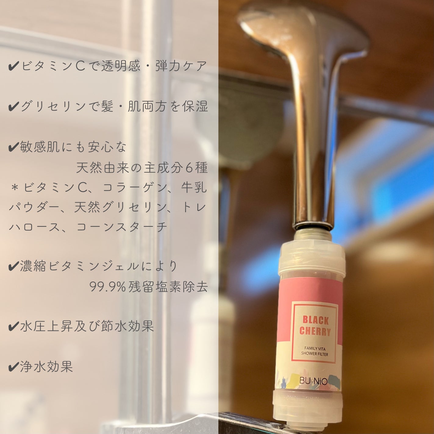 ファミリービタシャワーフィルター/BU:NIO/その他を使ったクチコミ(2枚目)