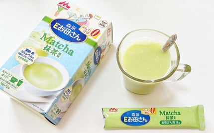 森永乳業 森永Eお母さん 抹茶風味のクチコミ「森永Eお母さん 抹茶風味
葉酸・鉄分・カルシウム・食物繊維・ミルクオリゴ糖・15種類の.....」(1枚目)