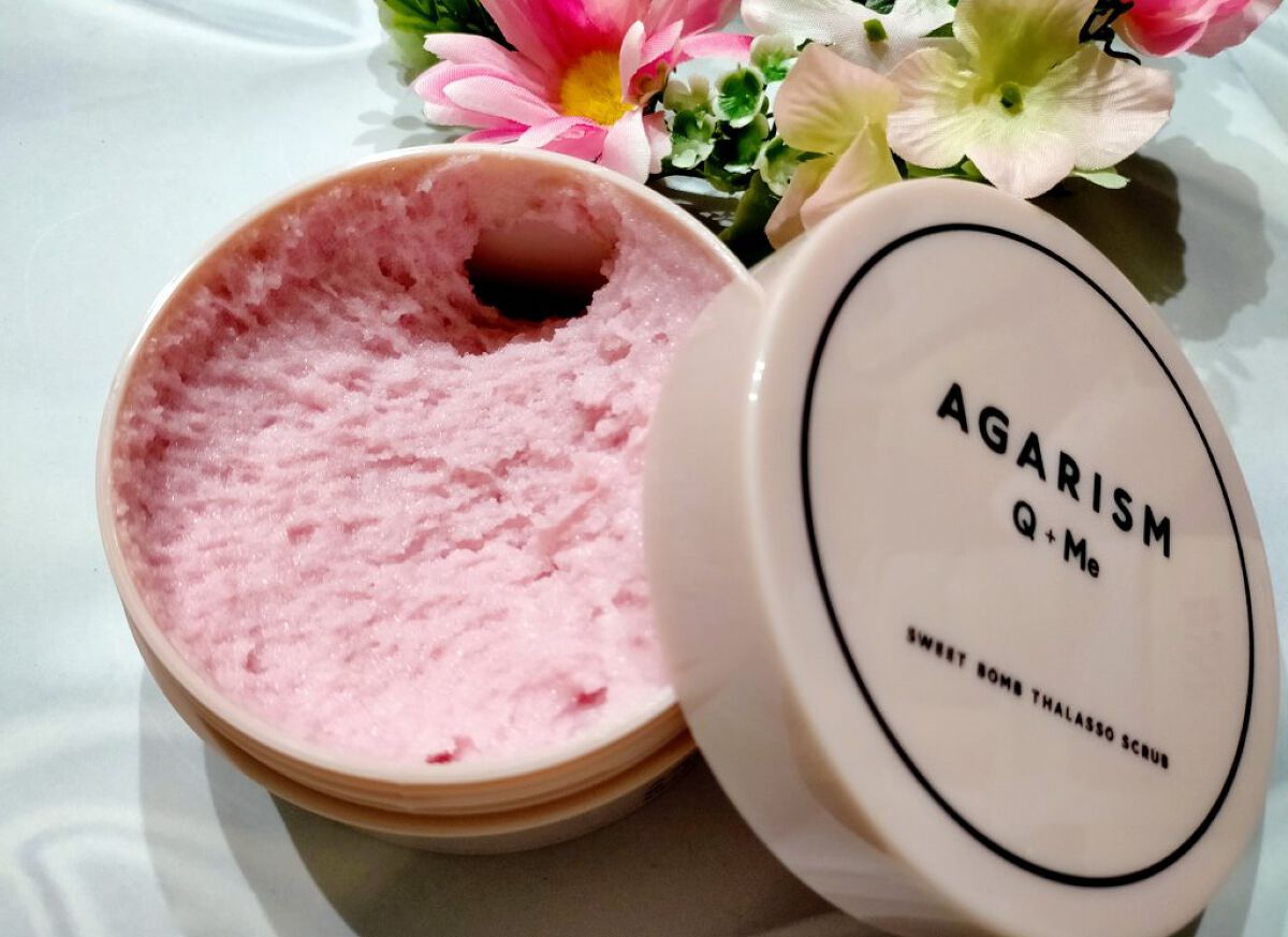 Q+Me スウィート ボム タラソ スクラブ/AGARISM/バストケア・ヒップケアを使ったクチコミ（2枚目）
