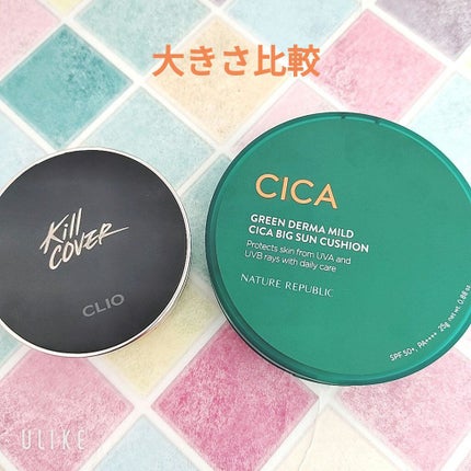 グリーンダーママイルドシカビックUVクッション/ネイチャーリパブリック/日焼け止めローションを使ったクチコミ(3枚目)
