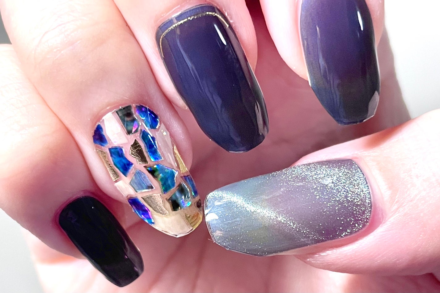 セミキュアジェルネイル(ハンド)/ohora/ネイルシールを使ったクチコミ(4枚目)