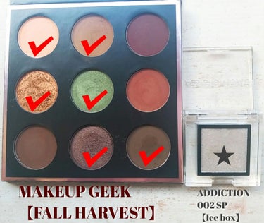 Fall Harvest Eyeshadow Palette/MAKEUP GEEK/パウダーアイシャドウを使ったクチコミ（2枚目）