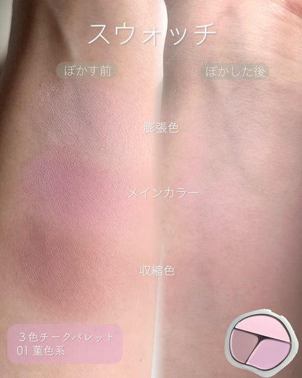 TIMAGE 3色チークパレット/TIMAGE/パウダーチークを使ったクチコミ(3枚目)