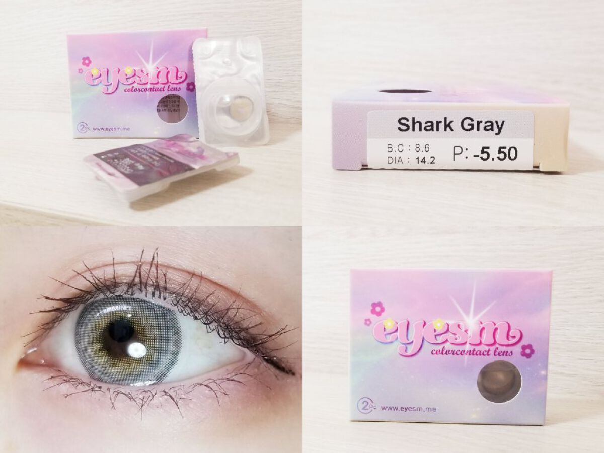 シャークグレー/eyesm/カラーコンタクトレンズを使ったクチコミ(1枚目)