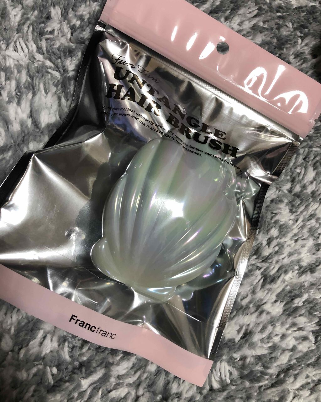 ファンファン アンタングルヘアブラシ/フランフラン/ヘアブラシを使ったクチコミ（1枚目）