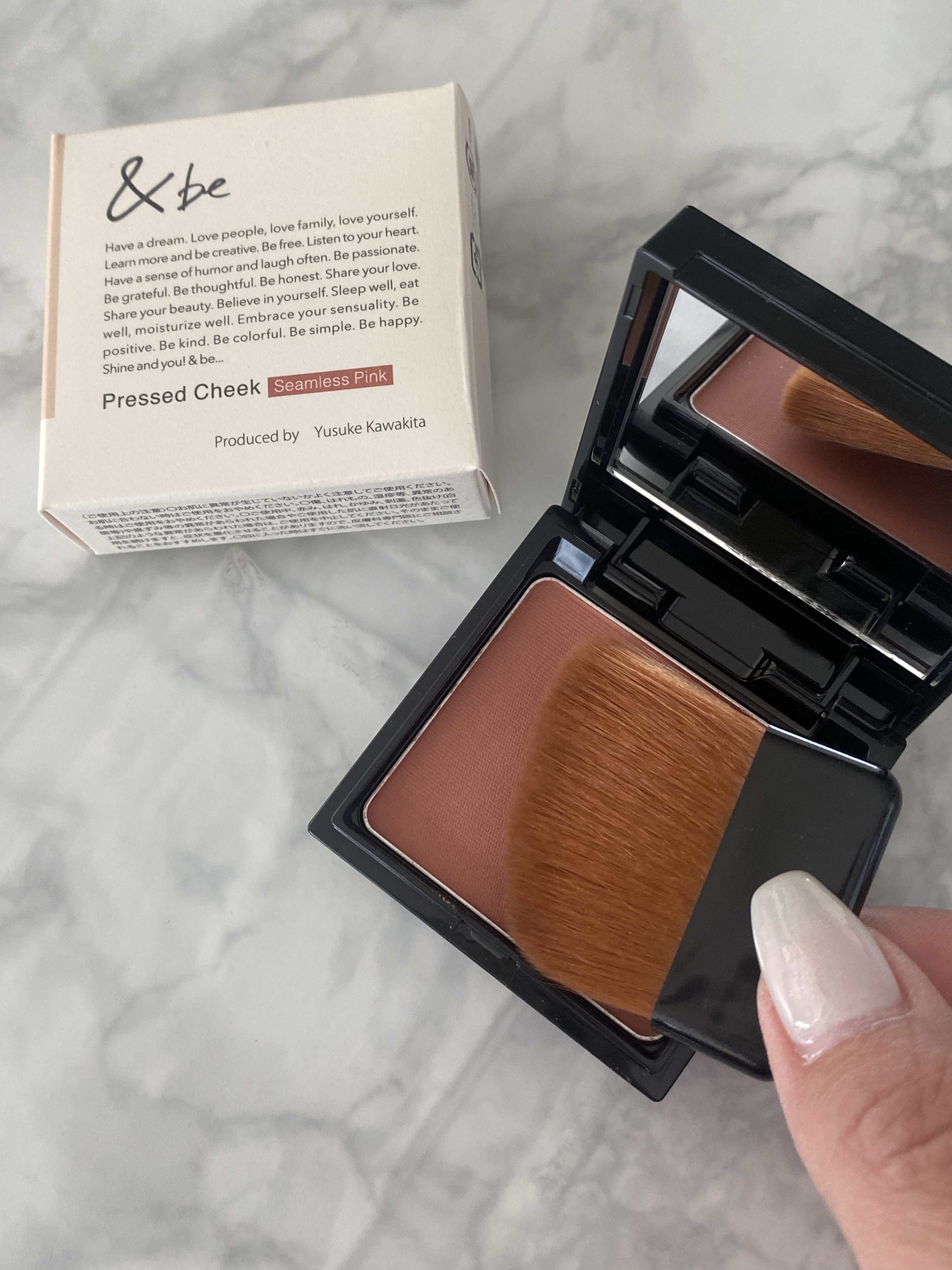 プレストチーク/＆be/パウダーチークを使ったクチコミ（2枚目）