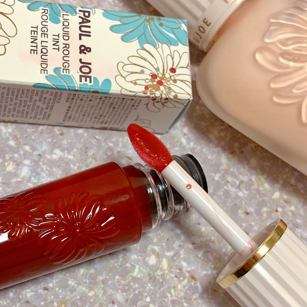 リキッドルージュ ティント(1/5新発売) 03　ルール ドゥ テ（ぬくもりを感じるティーブラウン）/PAUL & JOE BEAUTE/リップティントを使ったクチコミ（2枚目）