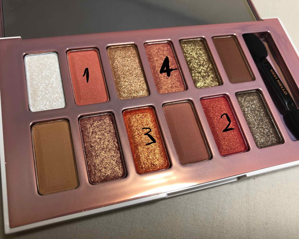 バレンタインボックス2 ピーチパレット/VAVI MELLO/アイシャドウパレットを使ったクチコミ(2枚目)