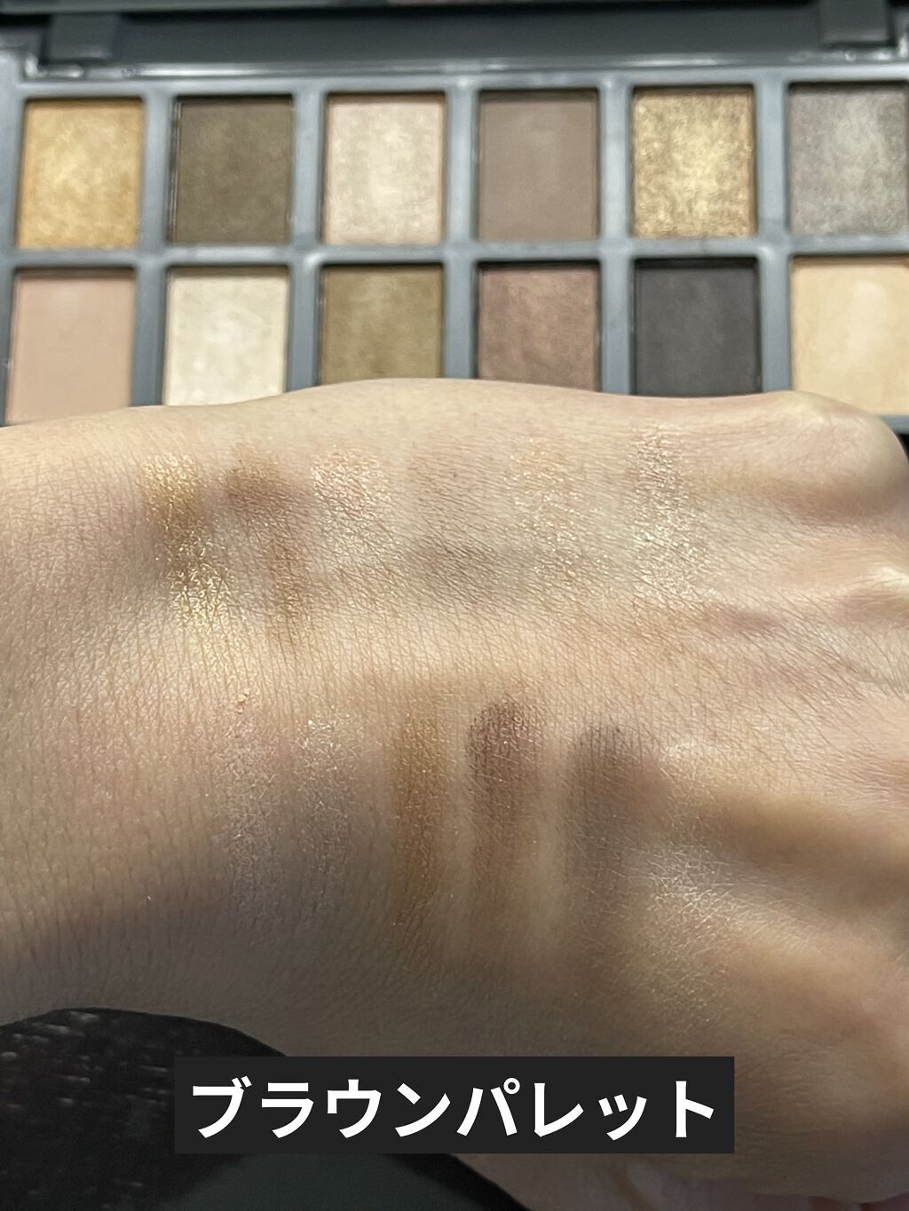 アイシャドウパレット BEBR（ベージュブラウン）/and us/アイシャドウパレットを使ったクチコミ（3枚目）