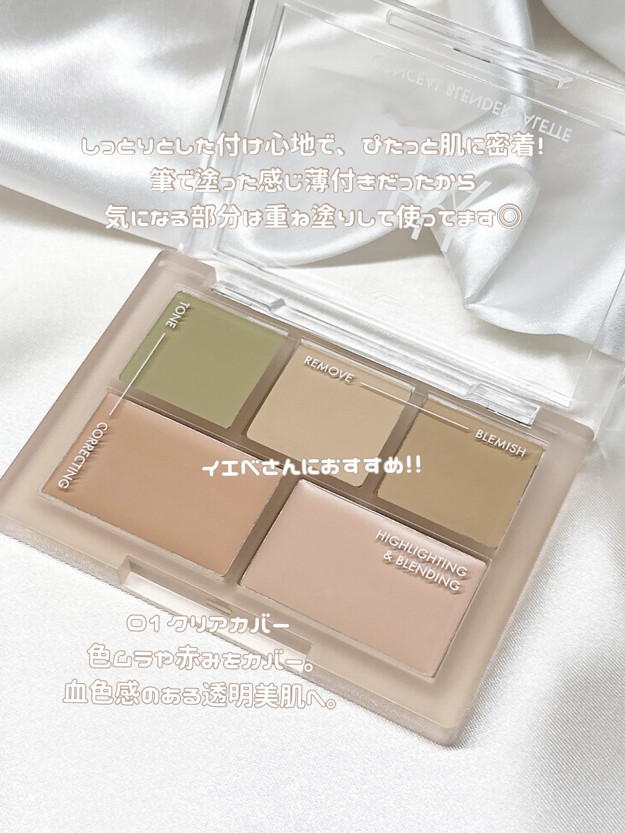 コンシールブレンダーパレット/LUNA/パレットコンシーラーを使ったクチコミ（3枚目）