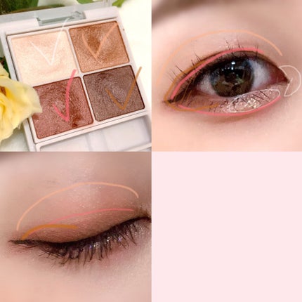 シルキースフレアイズ/キャンメイク/アイシャドウパレットを使ったクチコミ(4枚目)