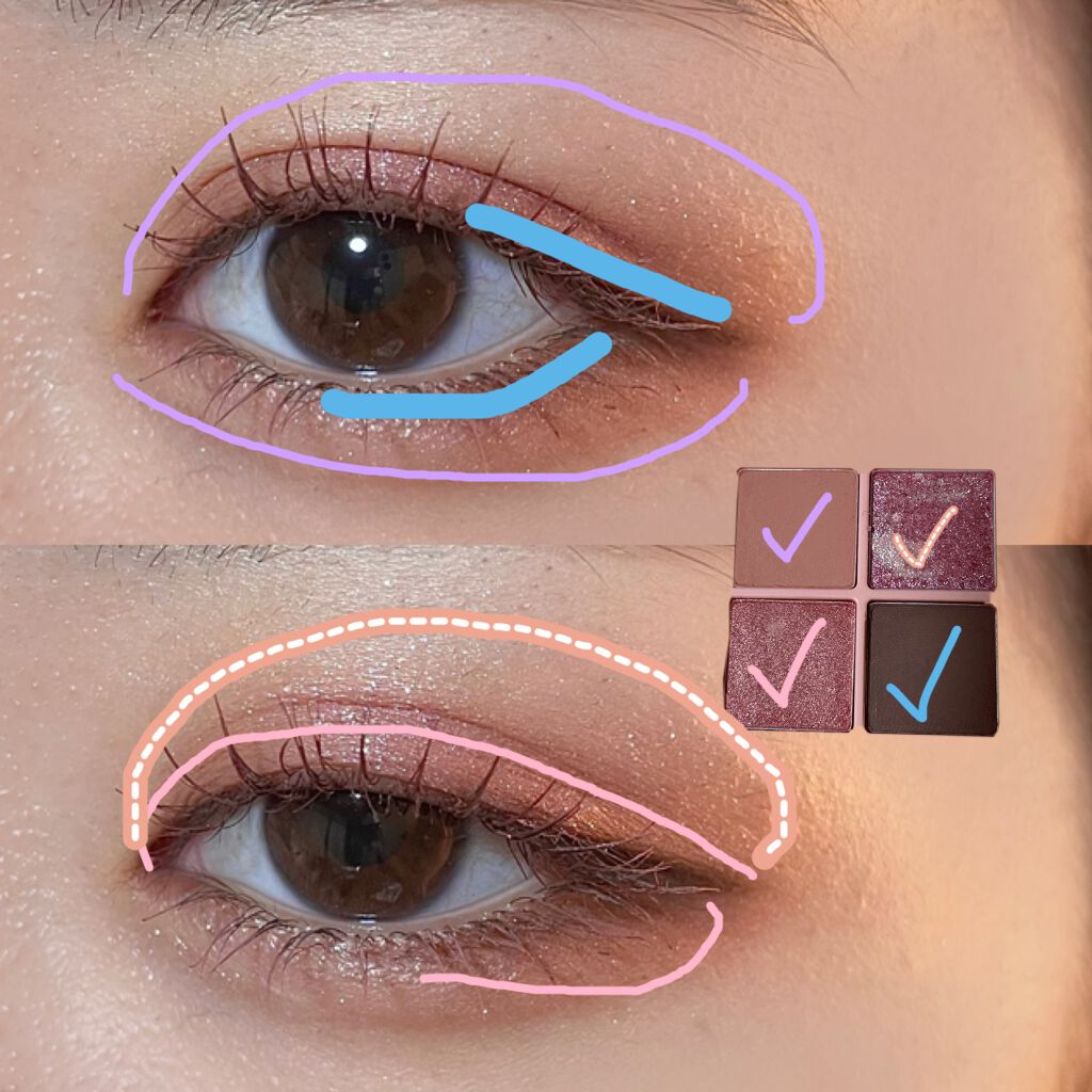 クリスタルハートロックシャドウ/BLACK ROUGE/アイシャドウパレットを使ったクチコミ(3枚目)