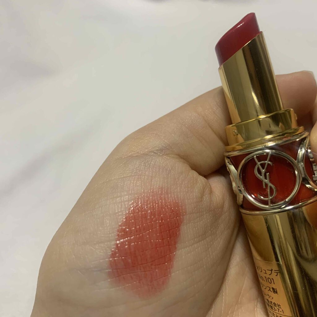 まぽ on LIPS 「・・一YSL一ルージュ ヴォリュプテ シャイン No.101¥..」(3枚目)