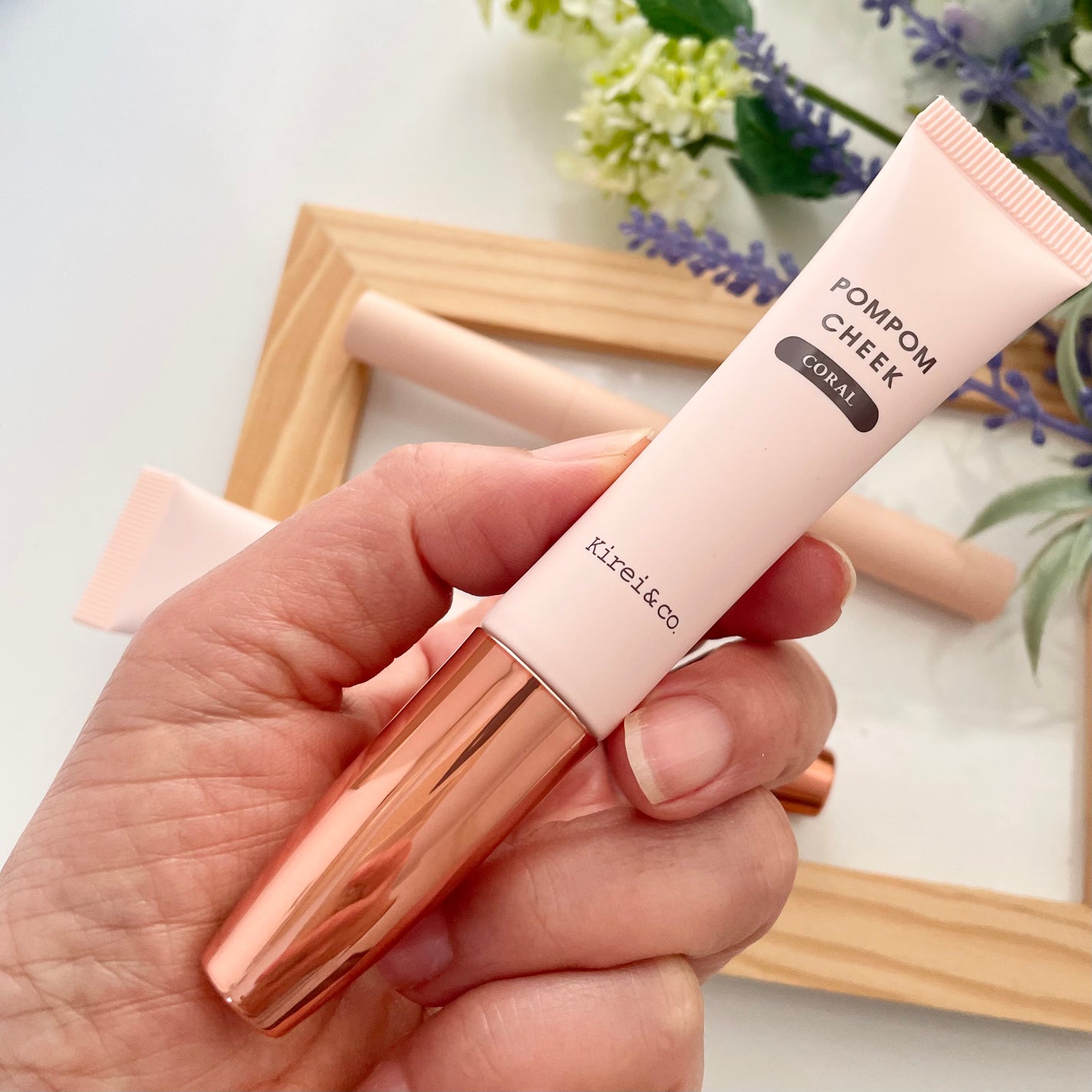 キラキラポムポムチーク/Kirei&co./リキッドチークを使ったクチコミ(2枚目)