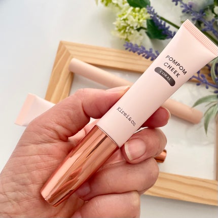 キラキラポムポムチーク L2 コーラル/Kirei&co./リキッドチークの画像