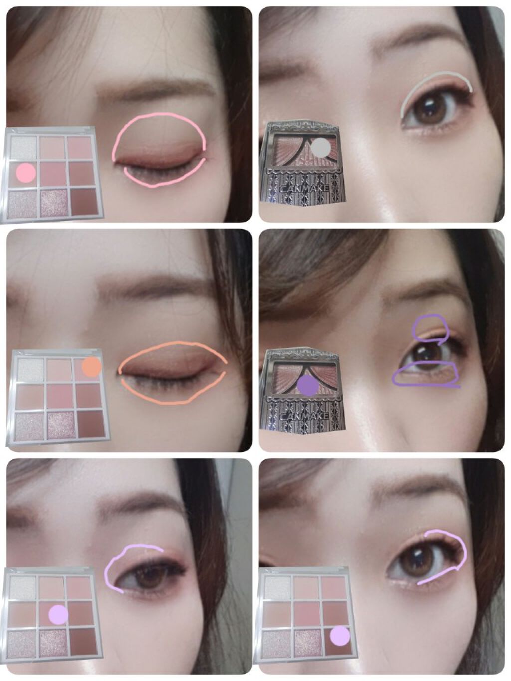 ジューシーピュアアイズ/キャンメイク/アイシャドウパレットを使ったクチコミ（2枚目）