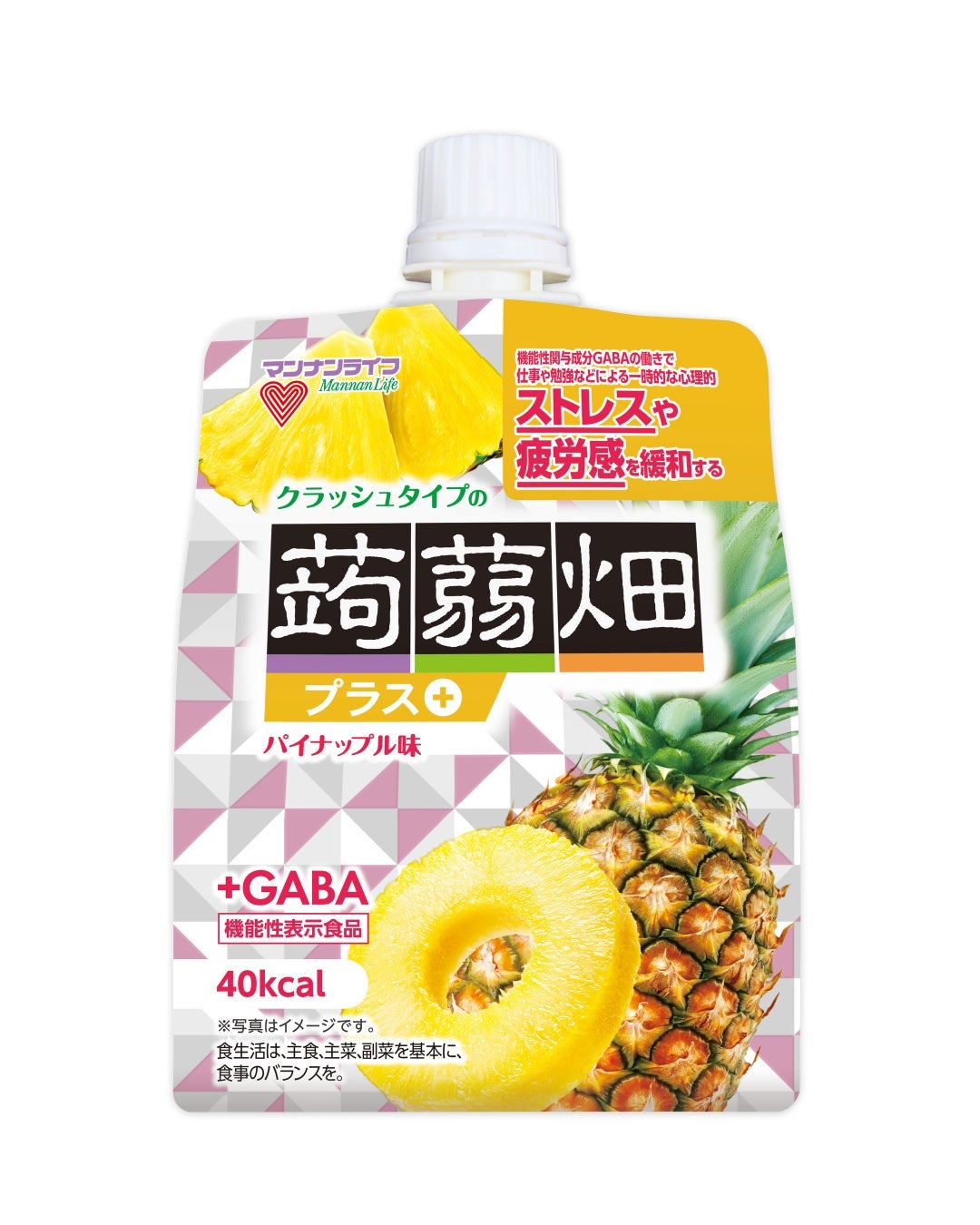 クラッシュタイプの蒟蒻畑プラス パイナップル味