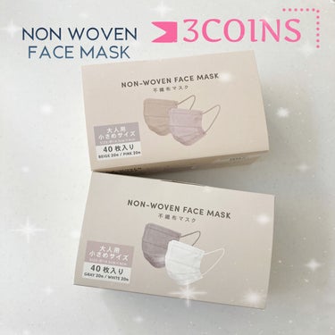 NON-WOVEN FACE MASK/3COINS/マスクを使ったクチコミ（1枚目）