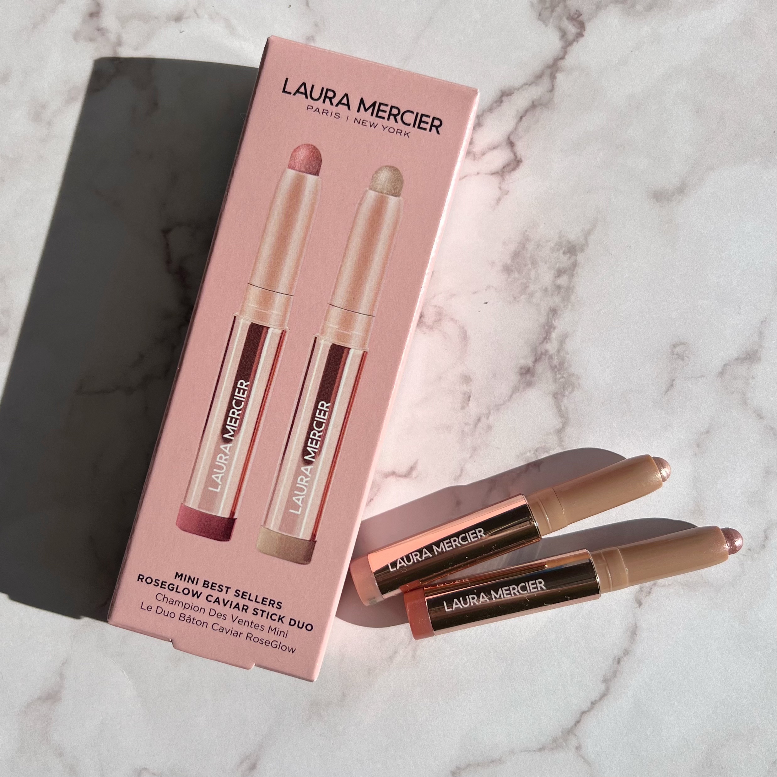 ミニ ベストセラーズ ローズグロウ キャビア スティック デュオ/ローラ メルシエ/メイクアップキットを使ったクチコミ（1枚目）