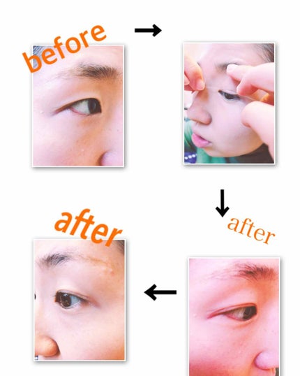 petitテープ3.5/メザイク/二重まぶた用アイテムを使ったクチコミ(3枚目)