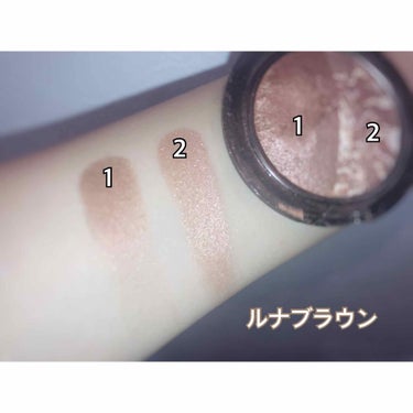 ハイパーコスモ シャドウ BR-1 ルナ ブラウン/MAYBELLINE NEW YORK/シングルアイシャドウを使ったクチコミ（2枚目）