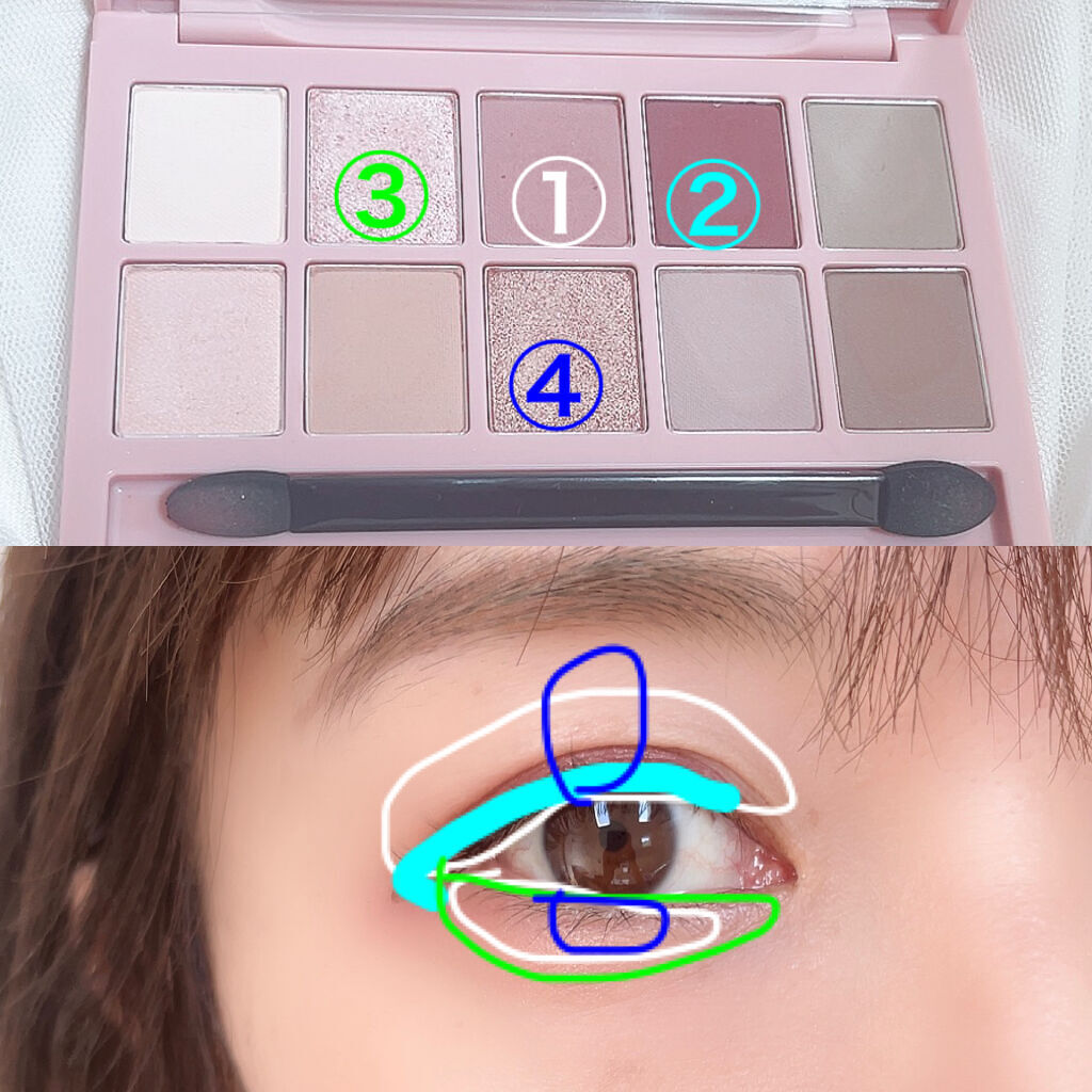 プレイカラーアイズ フラワーティー/ETUDE/アイシャドウパレットを使ったクチコミ（3枚目）