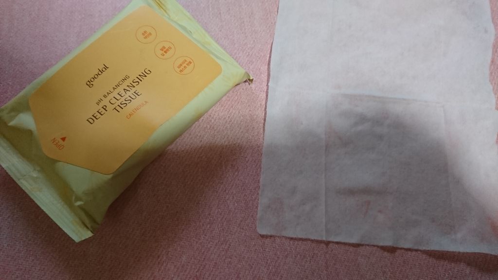 カレンデュラphバランシングディープクレンジングティッシュ/goodal/クレンジングシートを使ったクチコミ（1枚目）
