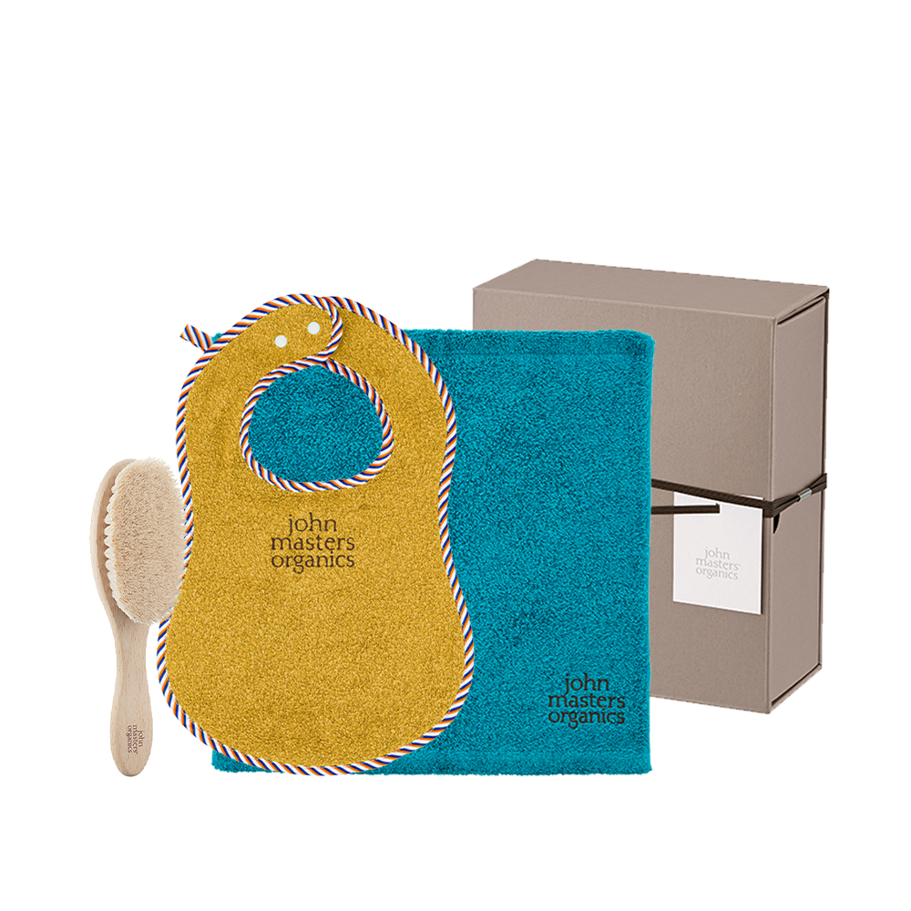 baby brush gift - john masters organics × Hippopotamus【BOX付・ラッピング済み】 GOLD