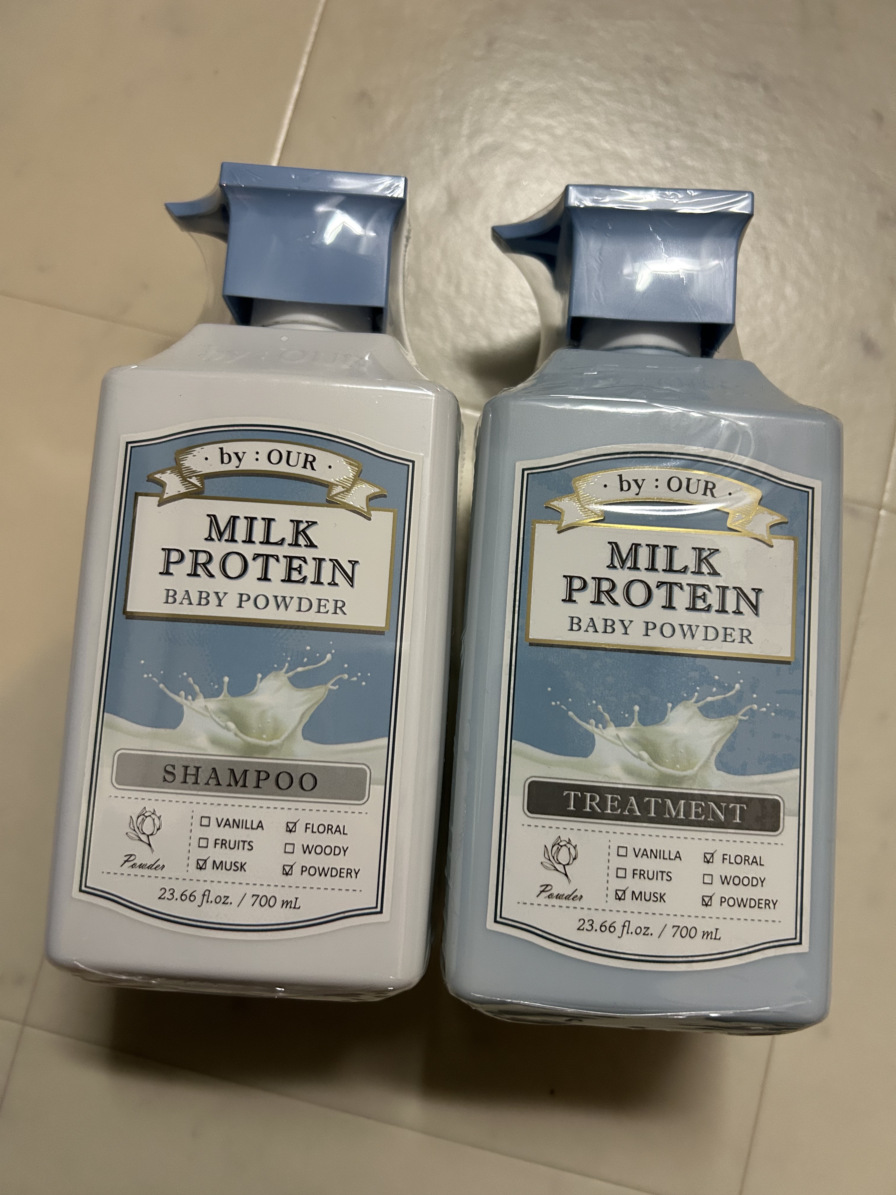 ミルクプロテイン シャンプー/ トリートメント ベビーパウダー シャンプー 700ml/by : OUR/サロンシャンプーを使ったクチコミ（1枚目）