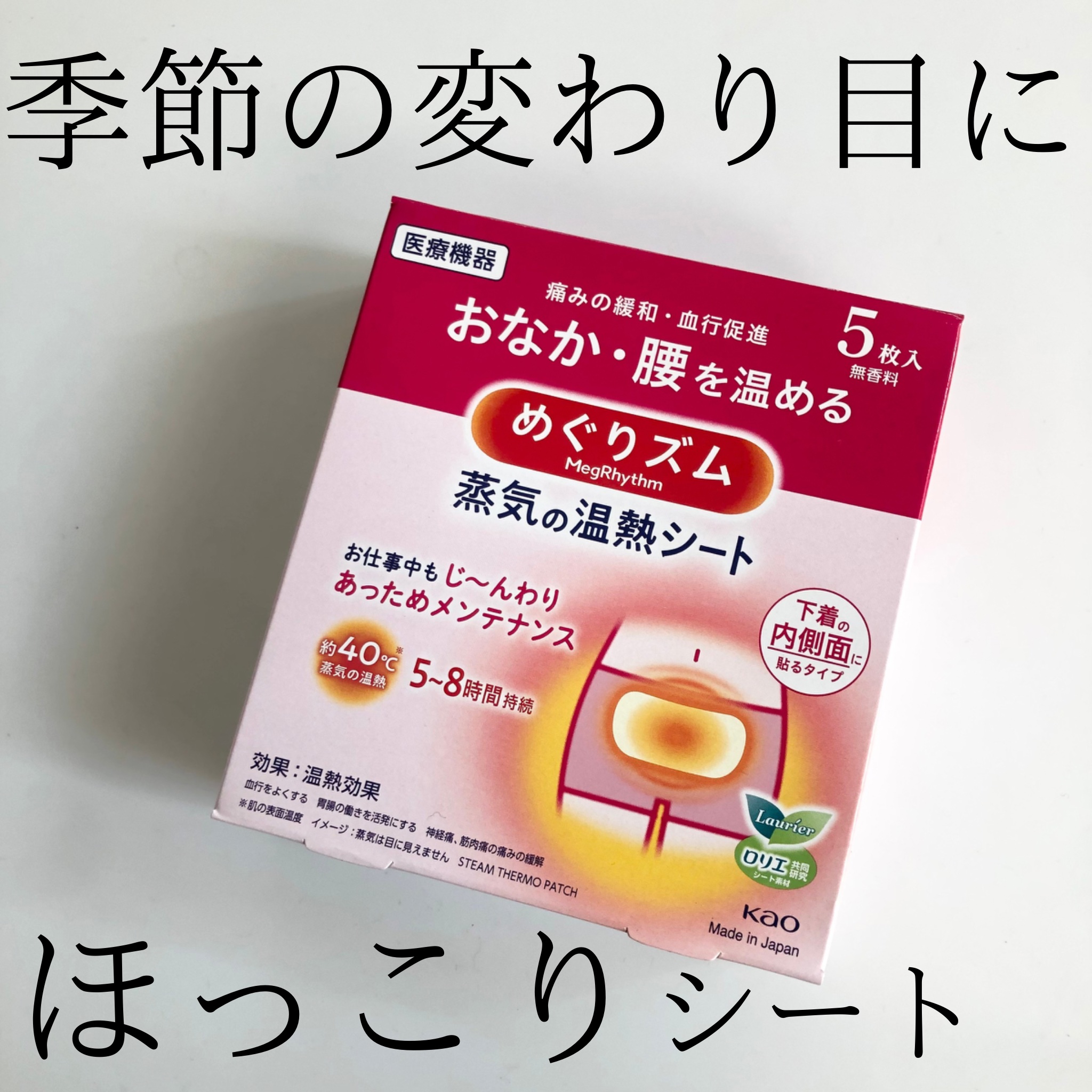 蒸気の温熱シート 下着の内側面に貼るタイプ/めぐりズム/その他を使ったクチコミ（1枚目）