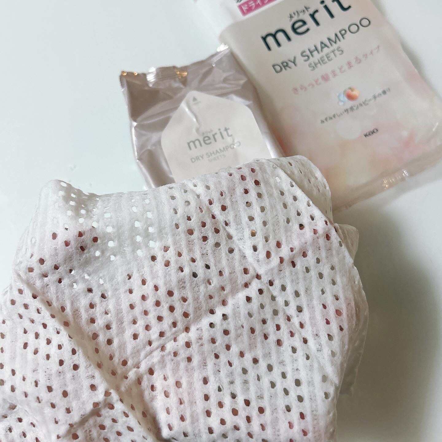 メリット ドライシャンプーシート すっきり爽快タイプ/メリット/ドライシャンプーを使ったクチコミ（3枚目）