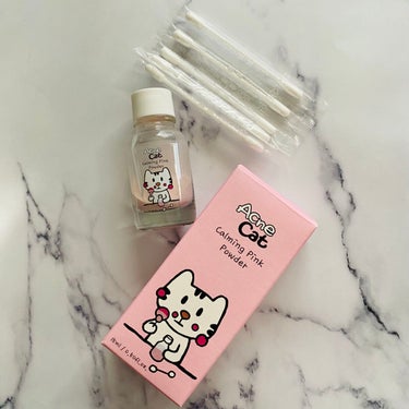 Acne Cat カーミングピンクパウダーのクチコミ「＼ポイントでニキビケア／

*･゜ﾟ･*:.｡..｡.:*･''･*:.｡. .｡.:*･゜ﾟ.....」（2枚目）